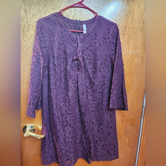 Xhilaration Tops - Xhilaration Deep Purple Lace Dress